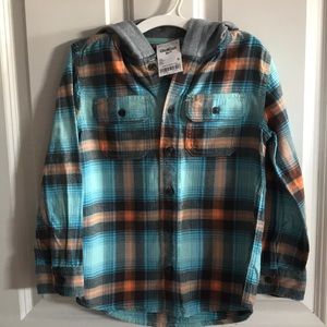 Boys flannel with hood.